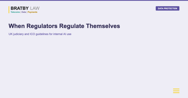 When Regulators Regulate Themselves Bratby Law DATA PROTECTION