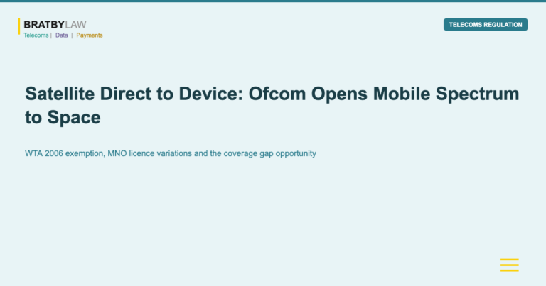 Satellite Direct to Device: Ofcom Opens Mobile Spectrum to Space