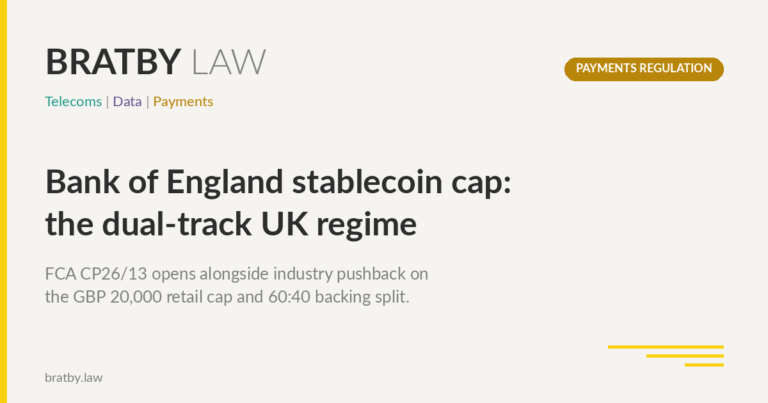 Bank of England stablecoin cap: industry pushback and the dual-track UK regime