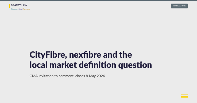 Header image for Bratby Law analysis of CityFibre intervention in the CMA nexfibre/Substantial merger inquiry