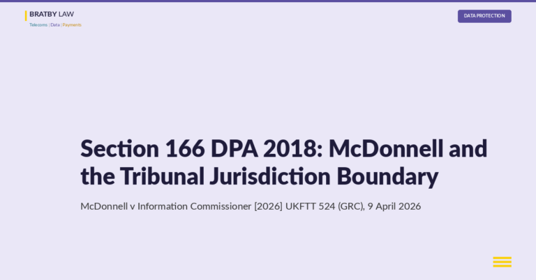 Section 166 DPA 2018: McDonnell and the Tribunal jurisdiction boundary
