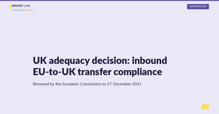 UK adequacy decision: inbound EU-to-UK transfer compliance