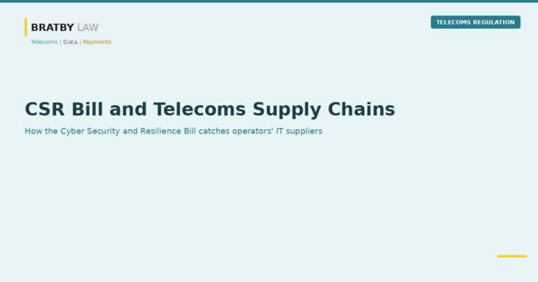 CSR Bill and Telecoms Supply Chains