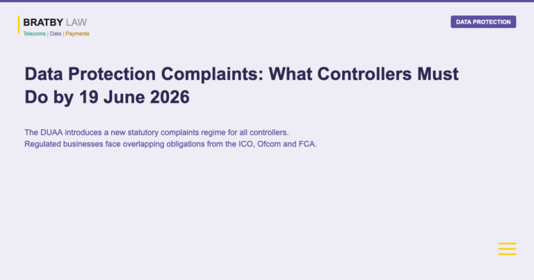 Data Protection Complaints: What Controllers Must Do by 19 June 2026 - Bratby Law data protection regulation