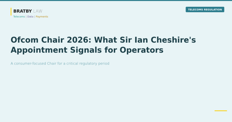 Ofcom Chair 2026: What Sir Ian Cheshire's Appointment Signals for Operators