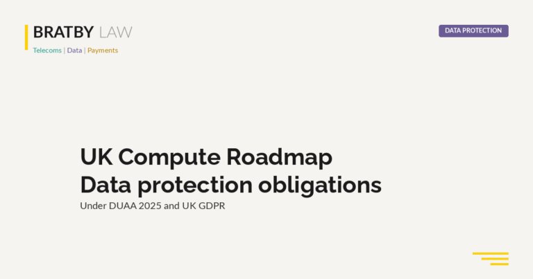 UK Compute Roadmap and data protection: AI infrastructure obligations