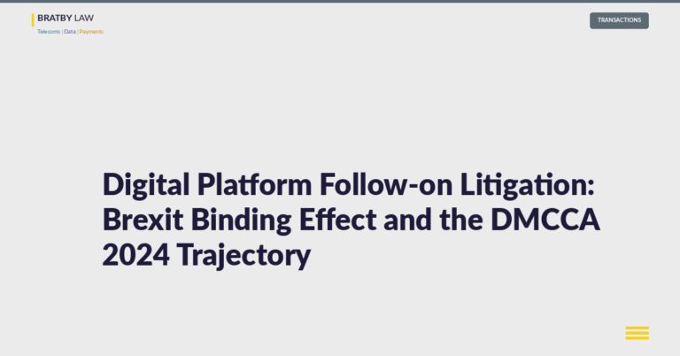 Competition Appeal Tribunal courtroom with Google Shopping follow-on litigation documents. Bratby Law Transactions