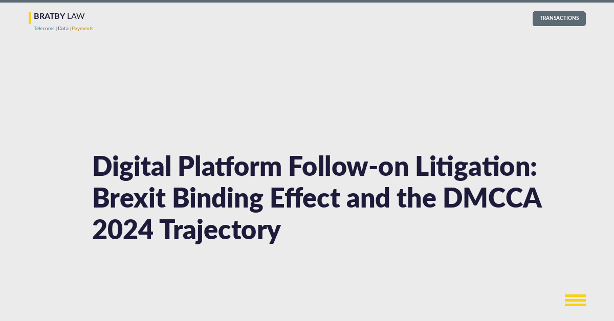 Competition Appeal Tribunal courtroom with Google Shopping follow-on litigation documents. Bratby Law Transactions