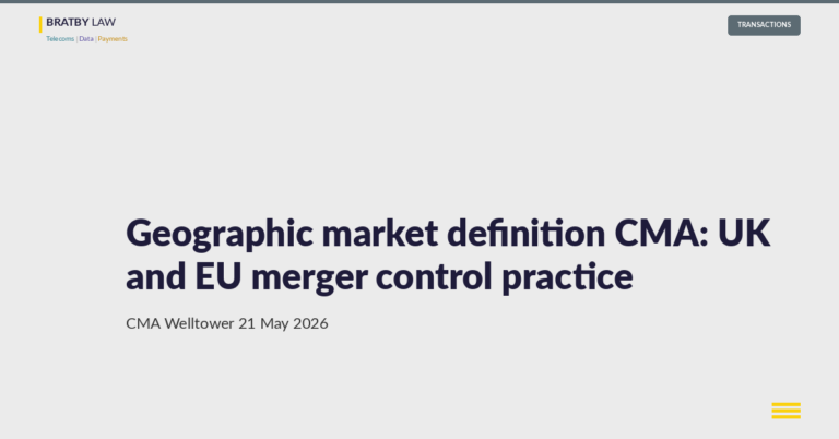 Geographic market definition CMA: UK and EU merger control practice