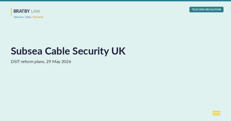 Subsea cable security UK: DSIT reform plans announced 29 May 2026