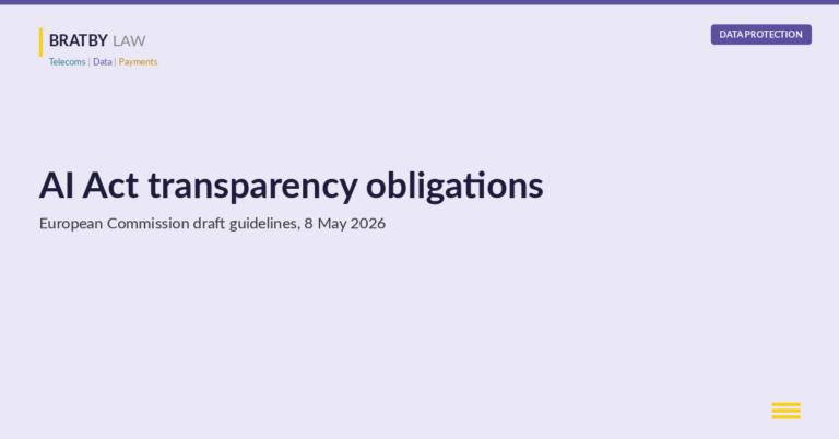 AI Act transparency obligations: European Commission draft guidelines, 8 May 2026
