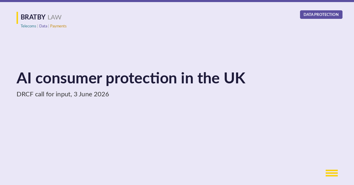 The DRCF call for input on consumer interest and AI: the four UK digital regulators and AI consumer protection.