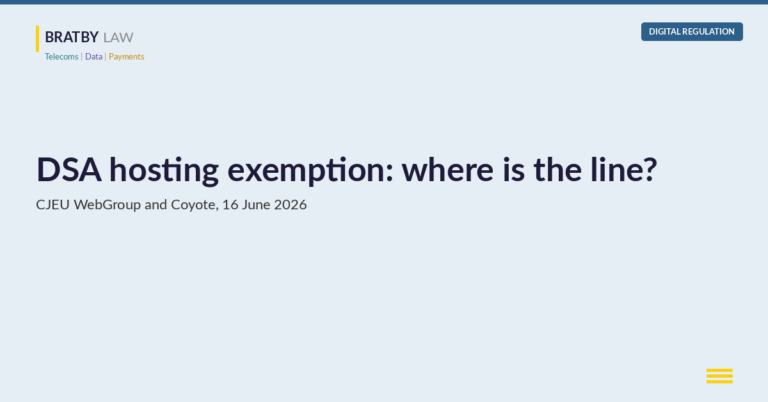 DSA hosting exemption and algorithmic control after the CJEU WebGroup and Coyote judgment of 16 June 2026