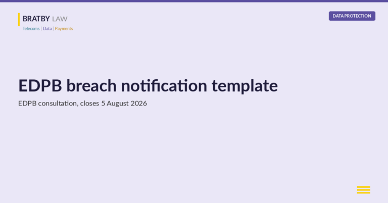 EDPB data breach notification template consultation, June 2026