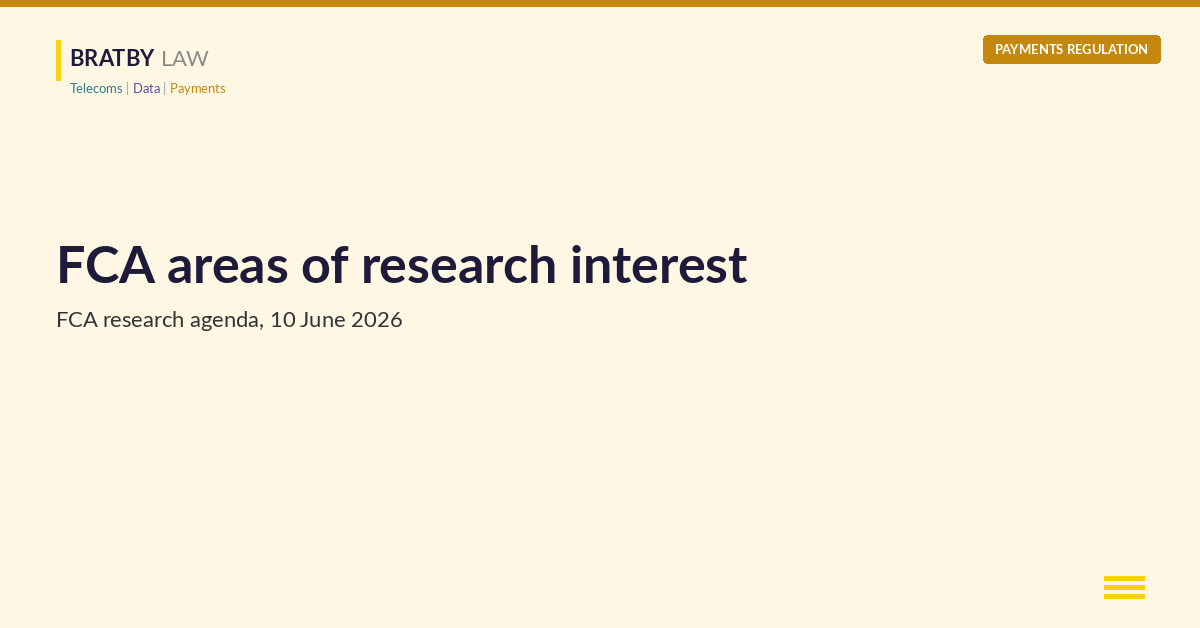 FCA areas of research interest: the FCA's 2026 research agenda and the FSMA 2023 growth objective
