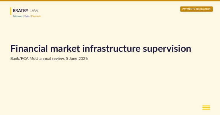 Financial market infrastructure supervision: Bank of England and FCA MoU annual review, 5 June 2026