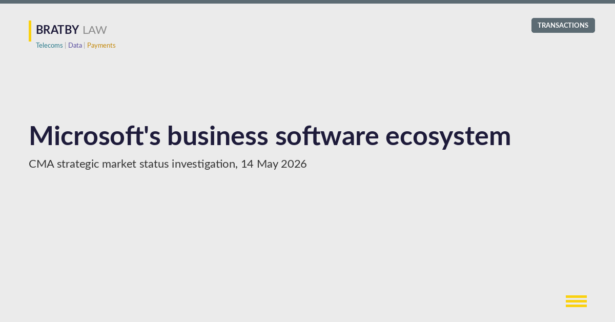 CMA Microsoft SMS investigation into the business software ecosystem under the DMCCA 2024 strategic market status regime