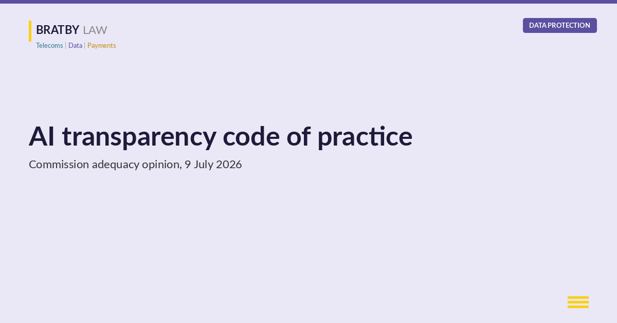 AI transparency code of practice: Commission adequacy opinion, 9 July 2026