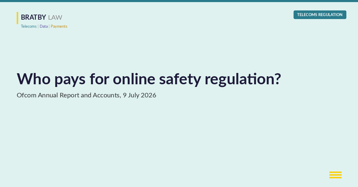 Online safety fees: who pays for Ofcom's online safety regulation