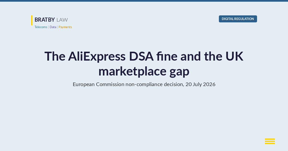The AliExpress DSA fine and the UK marketplace gap