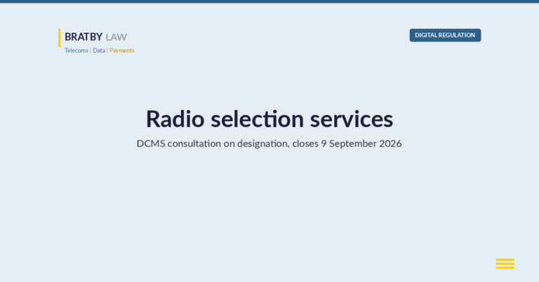 Radio selection services: DCMS consultation on designating Alexa, Google Assistant and Siri under the Communications Act 2003