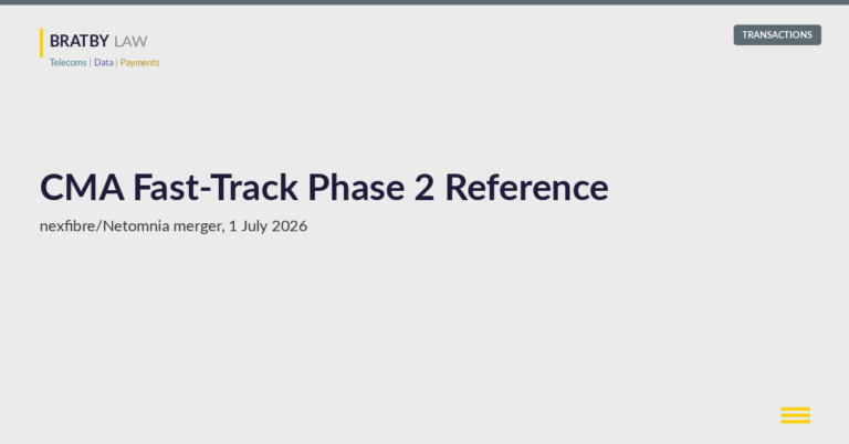 CMA Fast-Track Phase 2 Reference — nexfibre/Netomnia merger, 1 July 2026