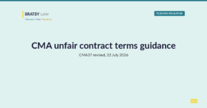 CMA unfair contract terms guidance: CMA37 revised 22 July 2026