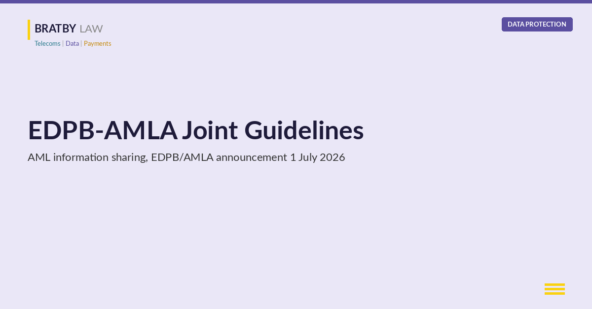 EDPB and AMLA joint guidelines on AML information sharing