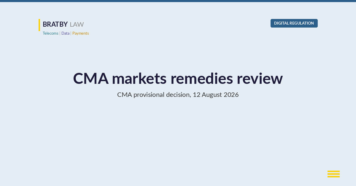 CMA markets remedies review: CMA provisional decision, 12 August 2026